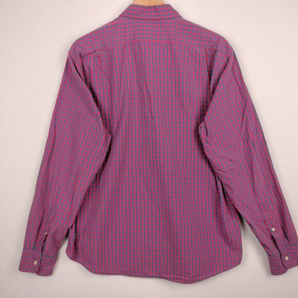 J Crew Shirts Mens XL Lot of 2 Red Check Plaid Slim Fit Long Sleeve Button Down - Picture 8 of 16